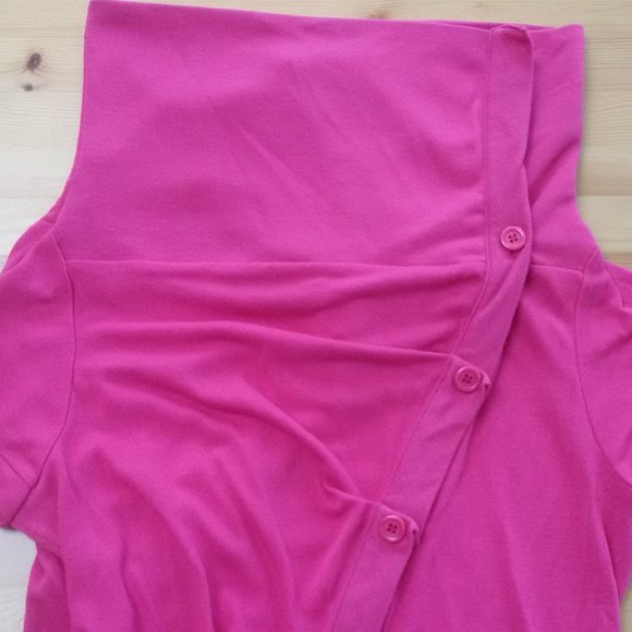 Le Chateau Hot Pink Blouse Sz L - Picture 7 of 7